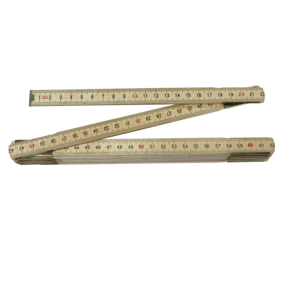 Wooden folding ruler